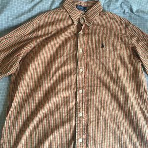 Long sleeved button up polo shirt